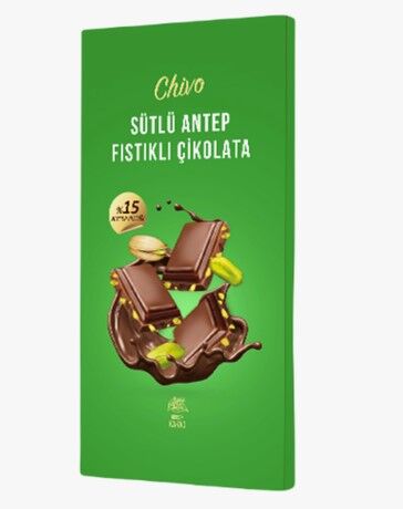Doruk Antep Fıstıklı Tablet Çikolata 80 GR
